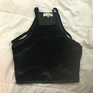 Emerald green cropped top